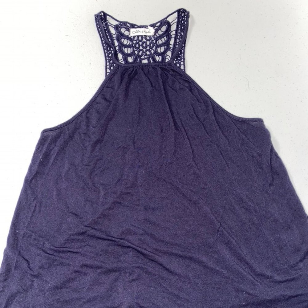 Chloe & Katie Womens Tank w/Lace Design Back